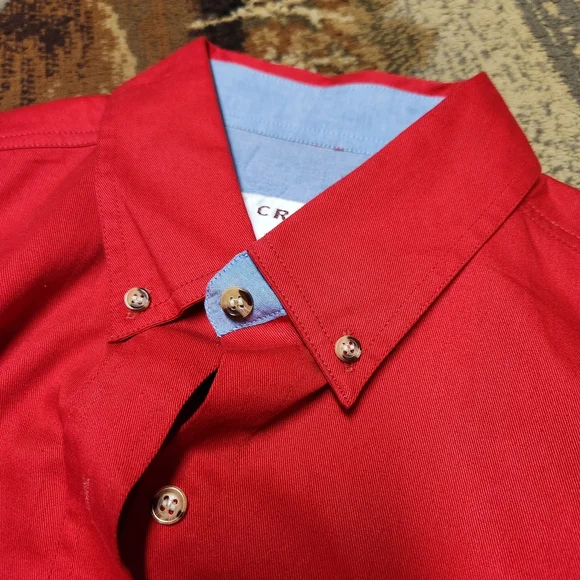 Elegant Red Button Down Shirt - Picture 10 of 11